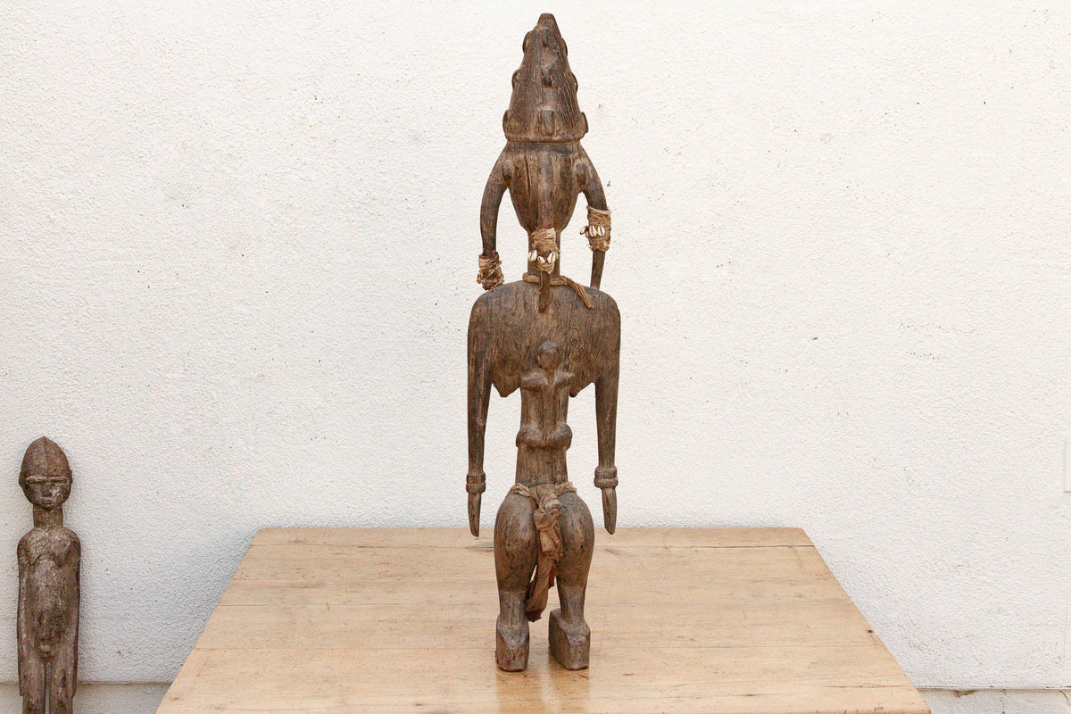 Antique Oxidized Wood African Maternity Figure