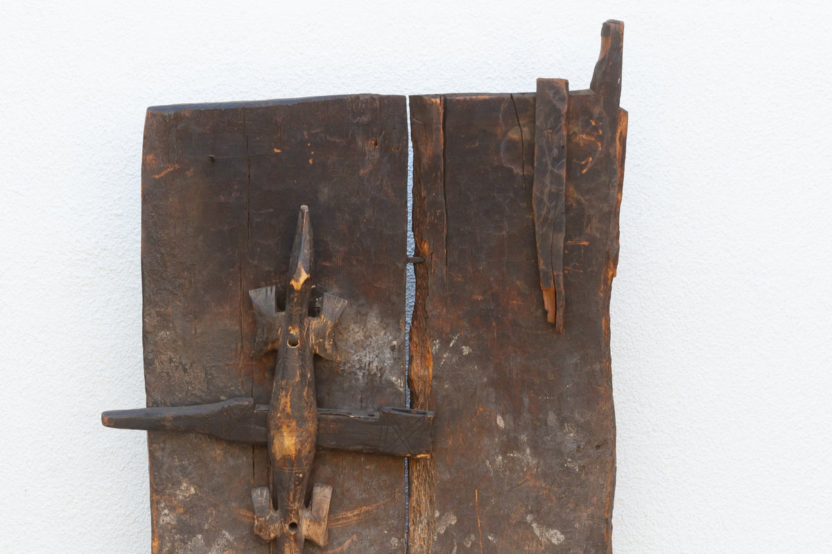 Ancient Primitive Bamana Ta-koy Lock African Door (Trade)
