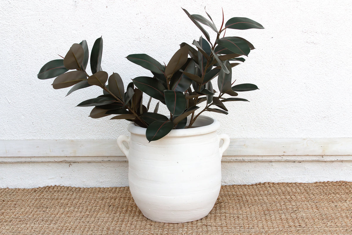 Rustic White Terracotta Mediterranean Planter