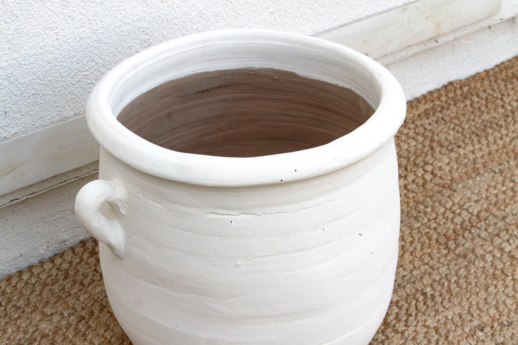 Rustic White Terracotta Mediterranean Planter