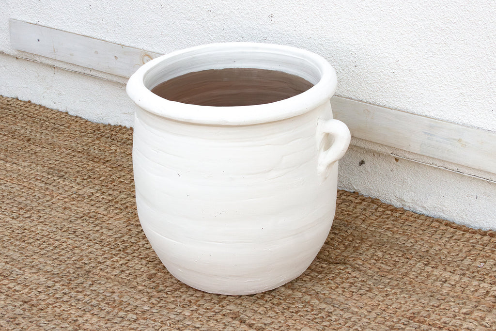 Rustic White Terracotta Mediterranean Planter
