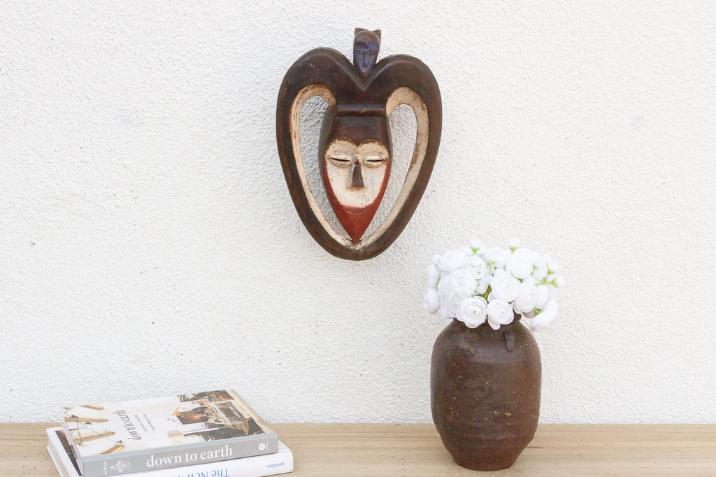 Vintage African Mask Wall Art, Inner Peace