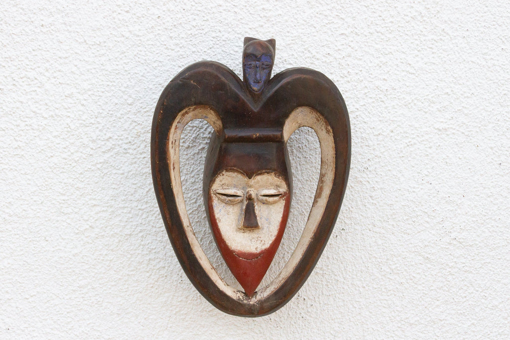 Vintage African Mask Wall Art, Inner Peace