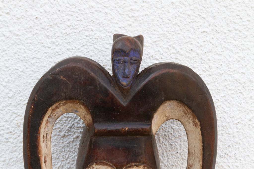 Vintage African Mask Wall Art, Inner Peace