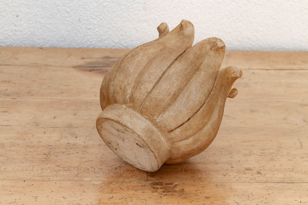 9"Dm Carved Marble Lotus Bowl