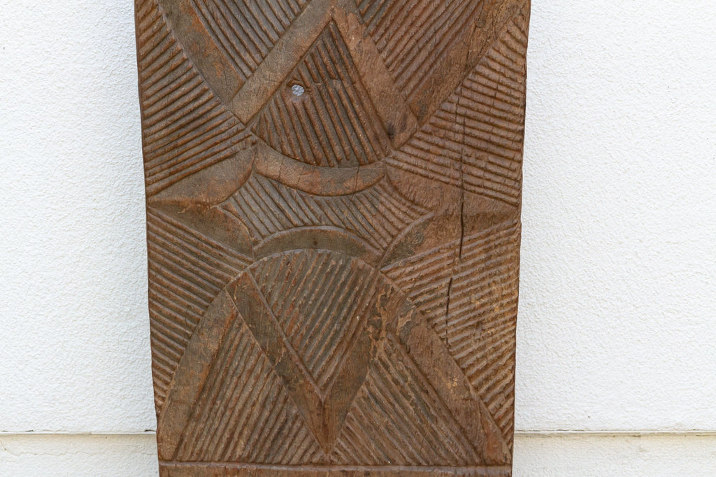 Antique African Radiating Sunburst Carved Door