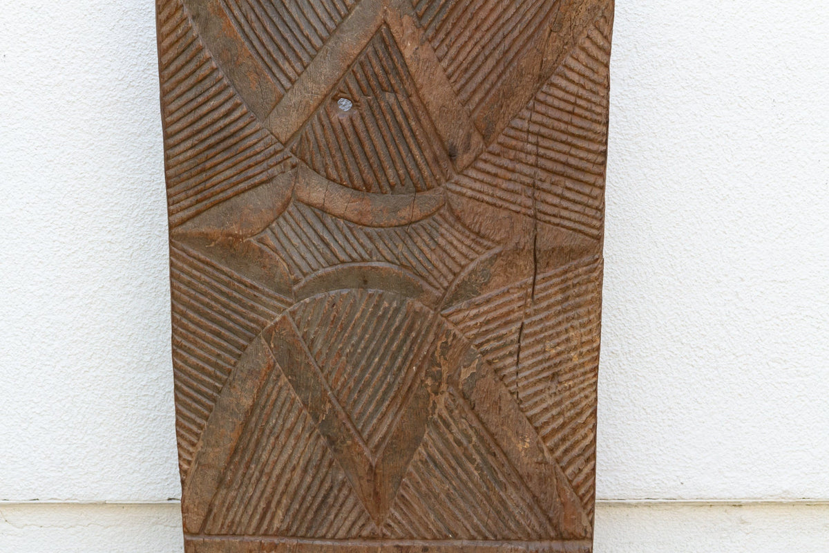 Antique African Radiating Sunburst Carved Door