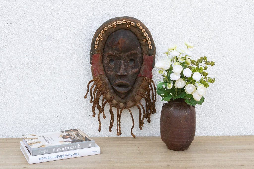 Original Ceremonial African Cowrie Mask