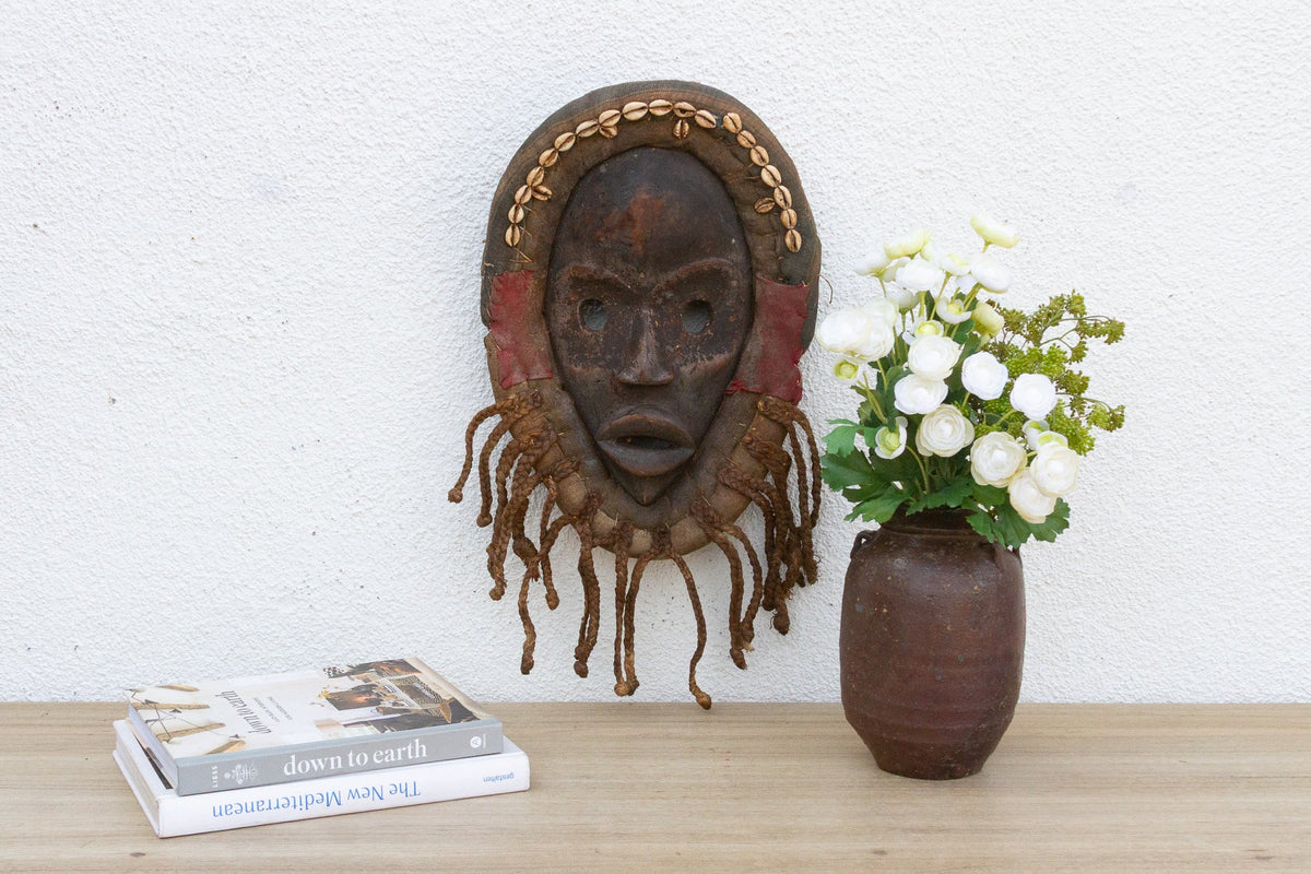 Original Ceremonial African Cowrie Mask