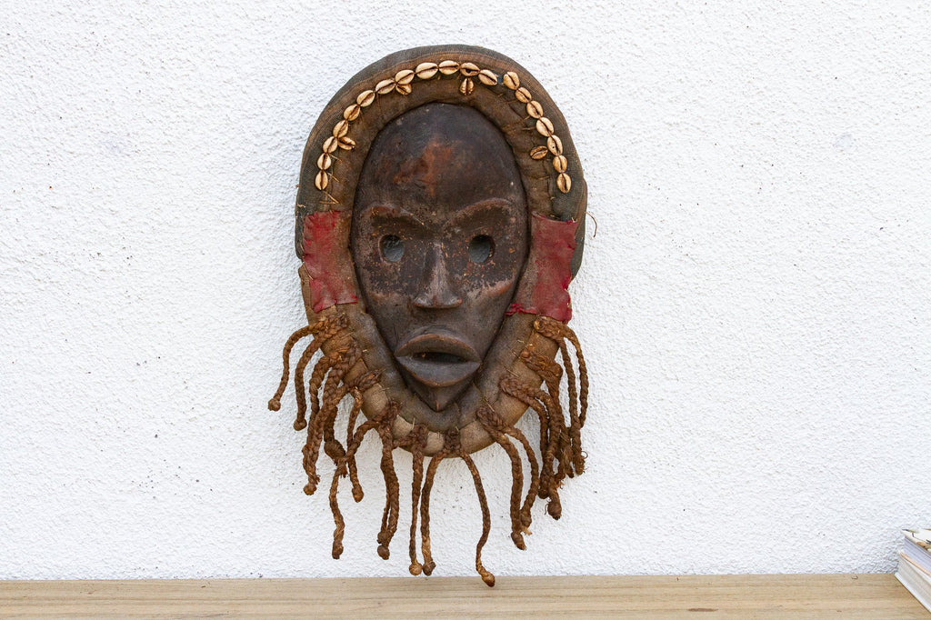 Original Ceremonial African Cowrie Mask