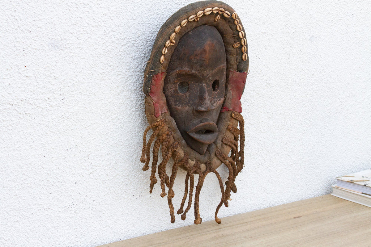 Original Ceremonial African Cowrie Mask