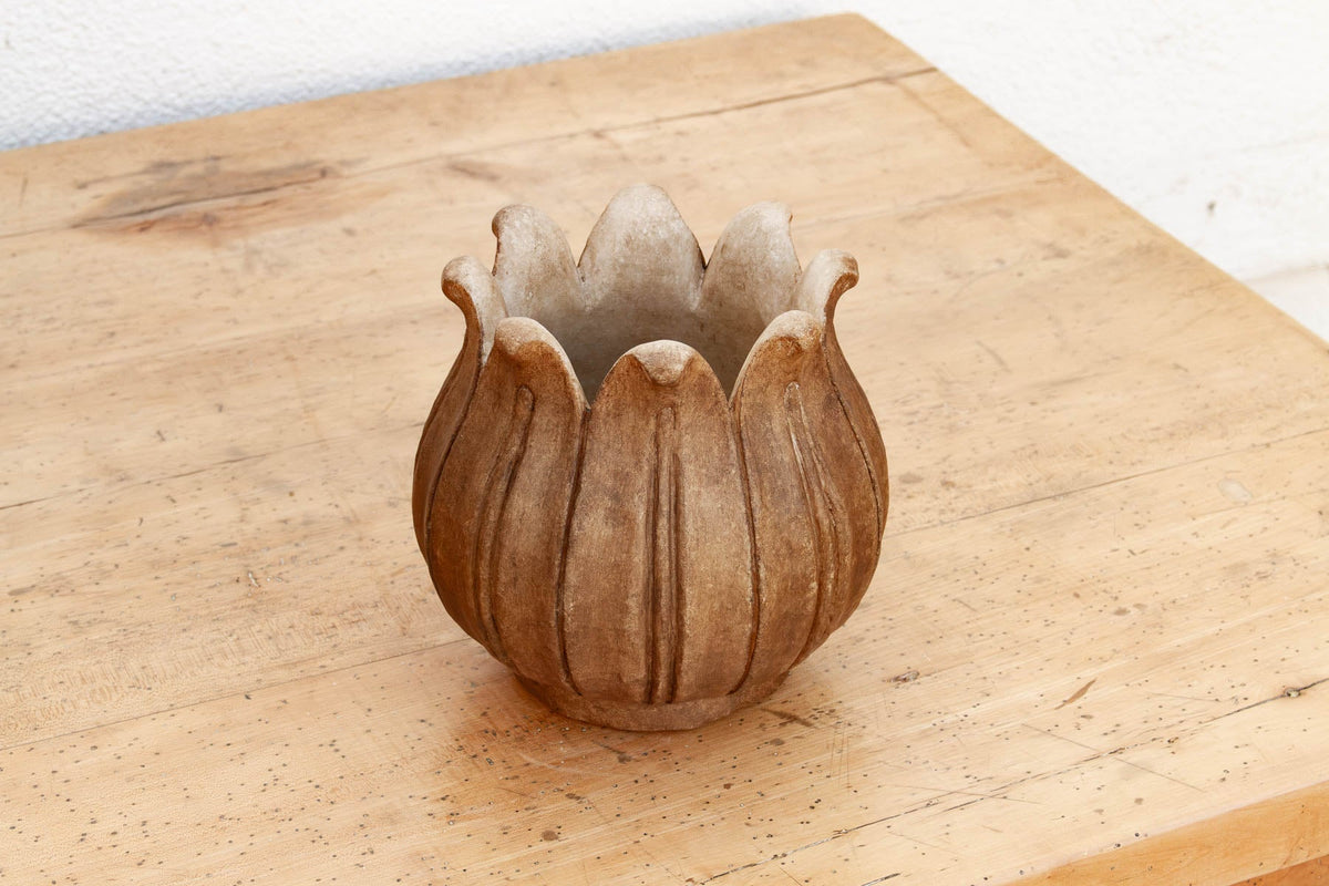 9" Blossoming Lotus Marble Vase