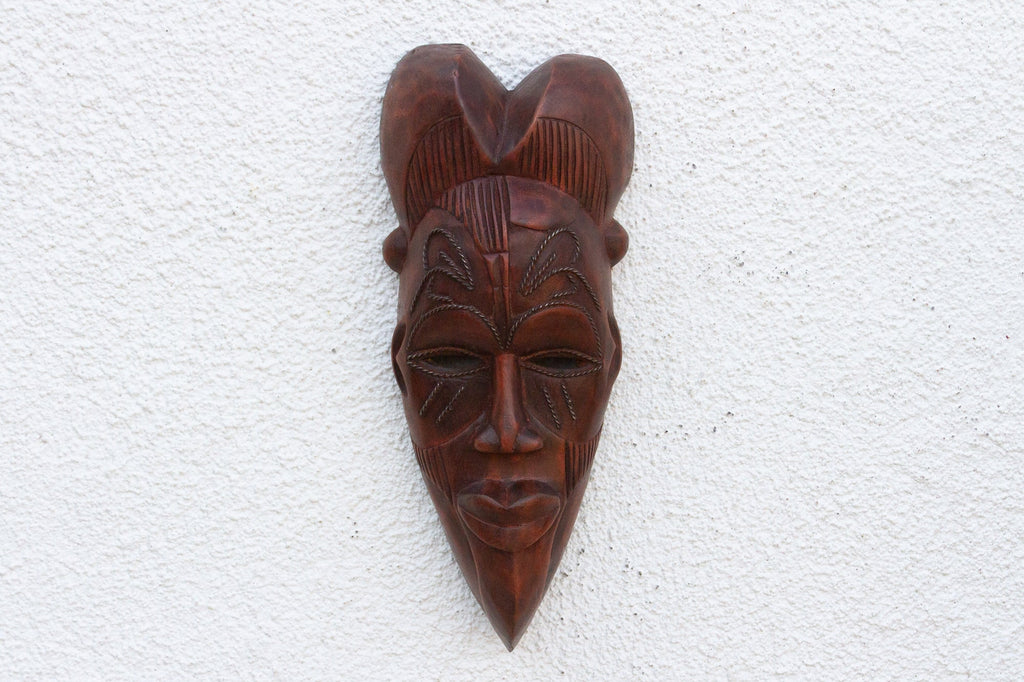 Ritual Crown, Carved Mask Wall Art