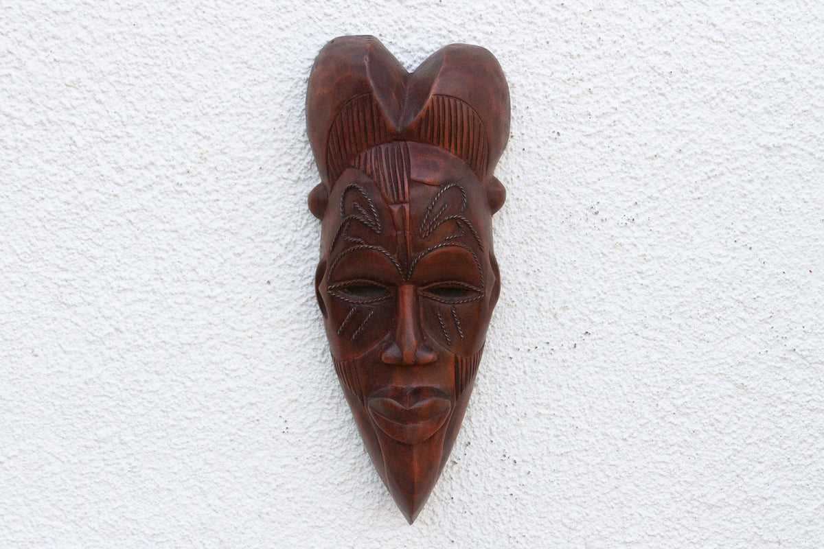 Ritual Crown, Carved Mask Wall Art