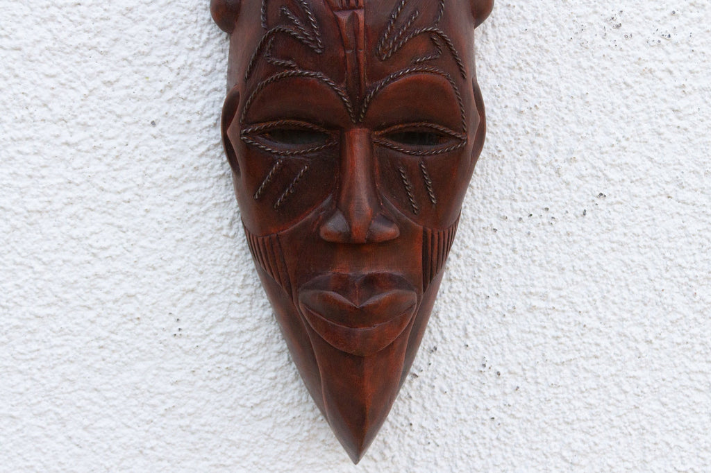 Ritual Crown, Carved Mask Wall Art
