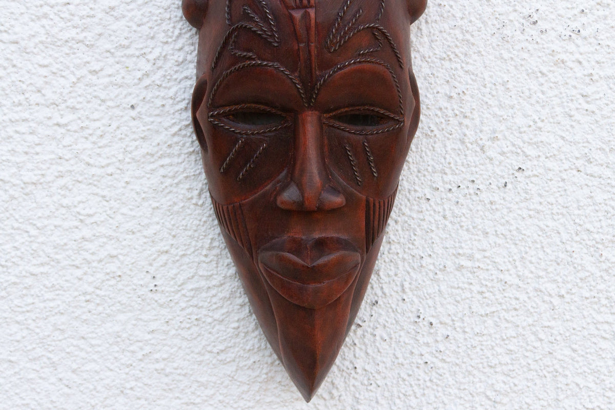 Ritual Crown, Carved Mask Wall Art