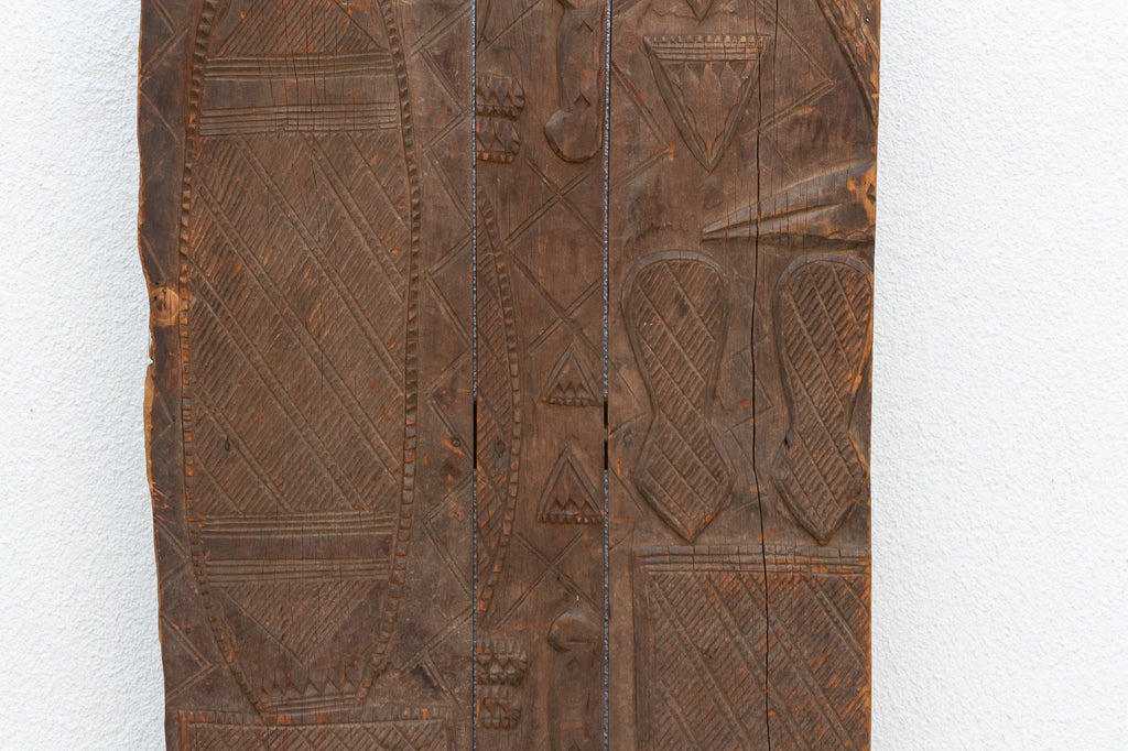 Finely Carved Antique African Nupe Door