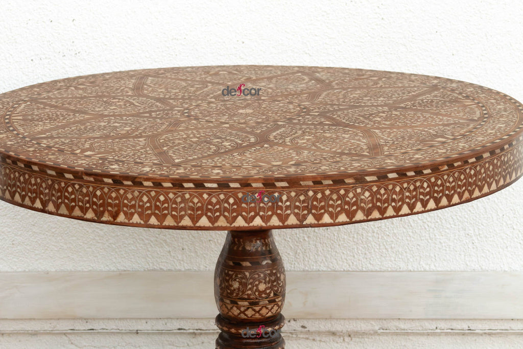 Fine 36" DM Floral Inday Center Table