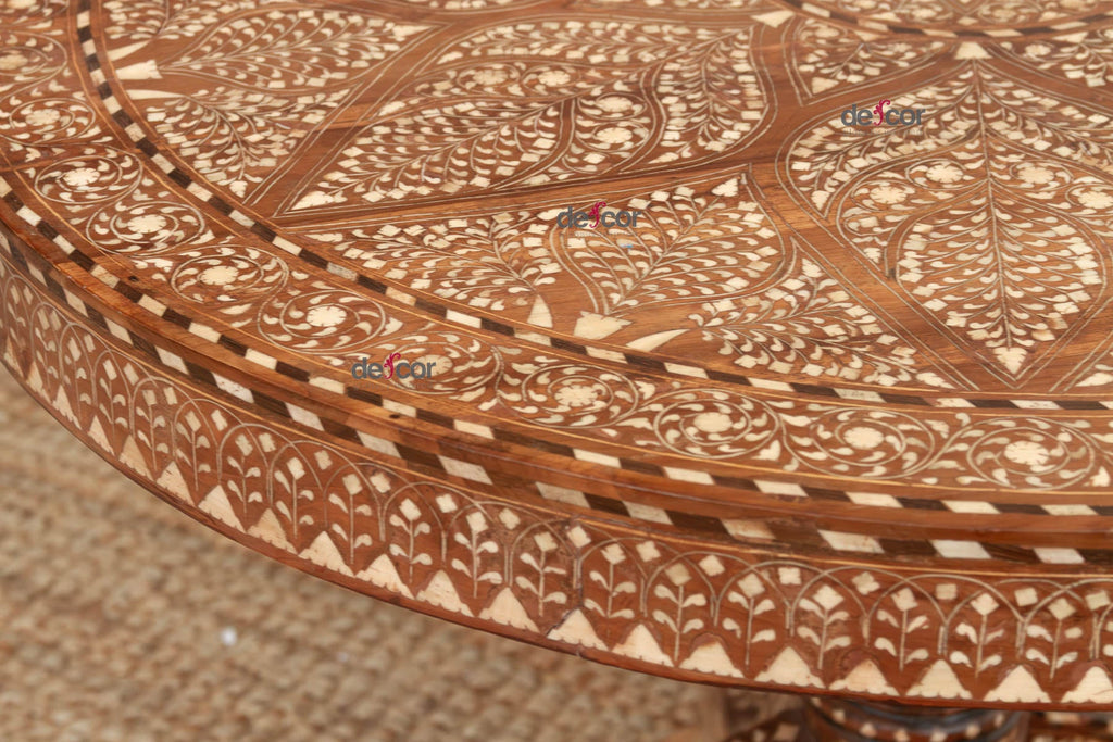 Fine 36" DM Floral Inday Center Table