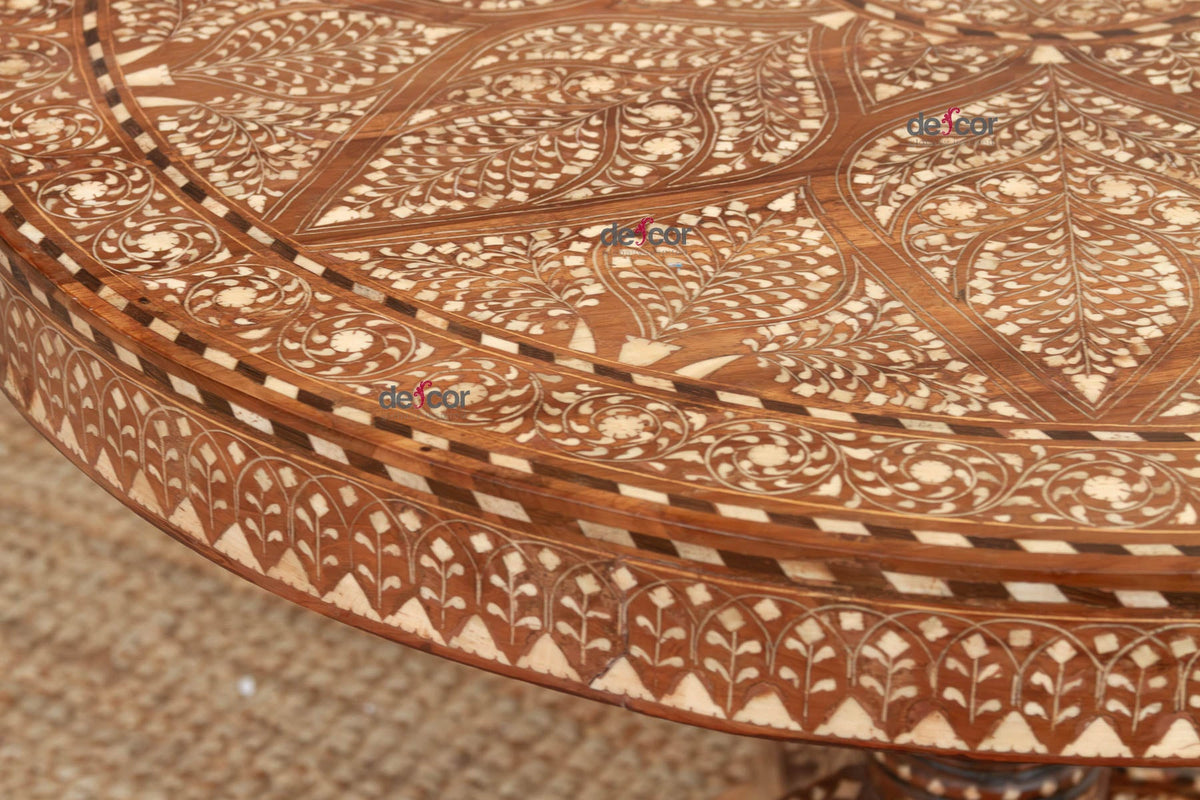 Fine 36" DM Floral Inday Center Table