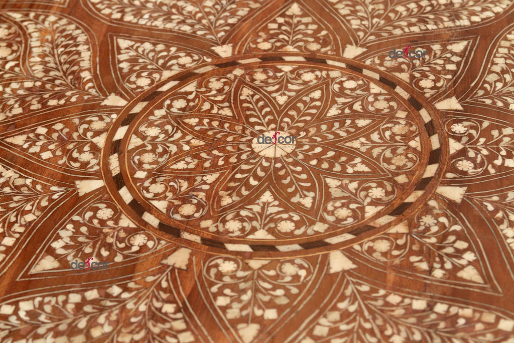 Fine 36" DM Floral Inday Center Table