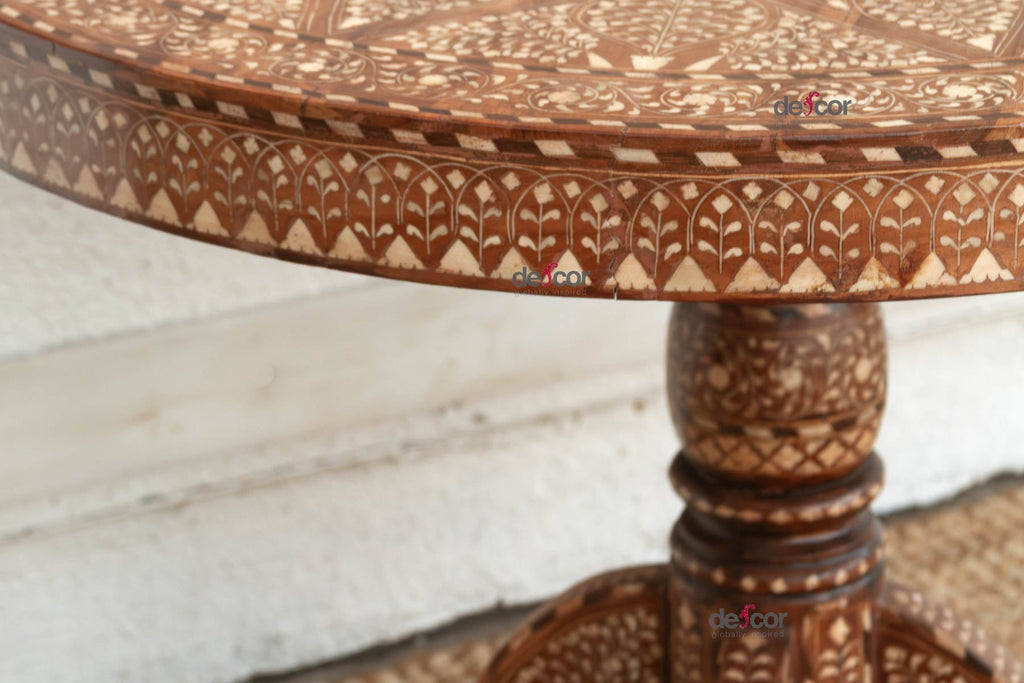 Fine 36" DM Floral Inday Center Table