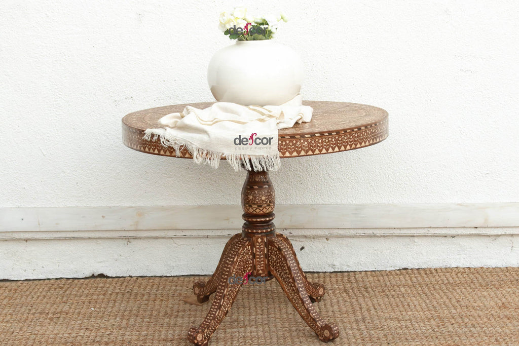Fine 36" DM Floral Inday Center Table