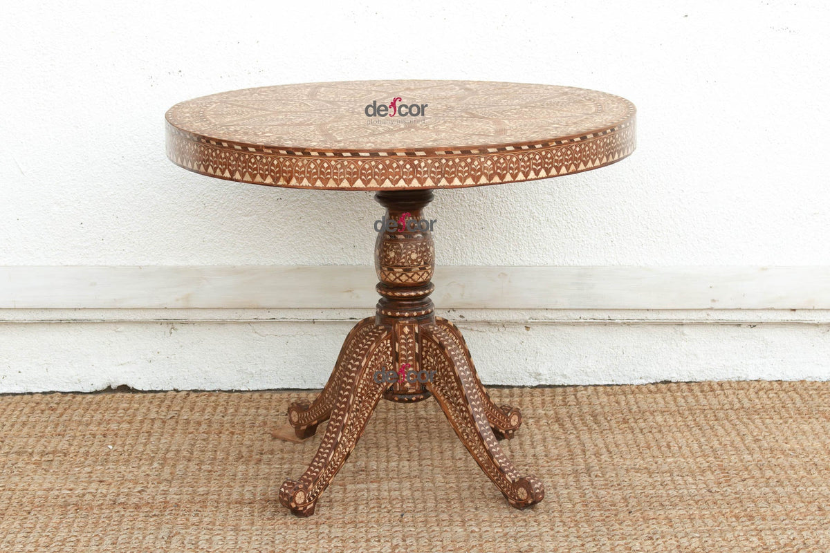 Fine 36" DM Floral Inday Center Table