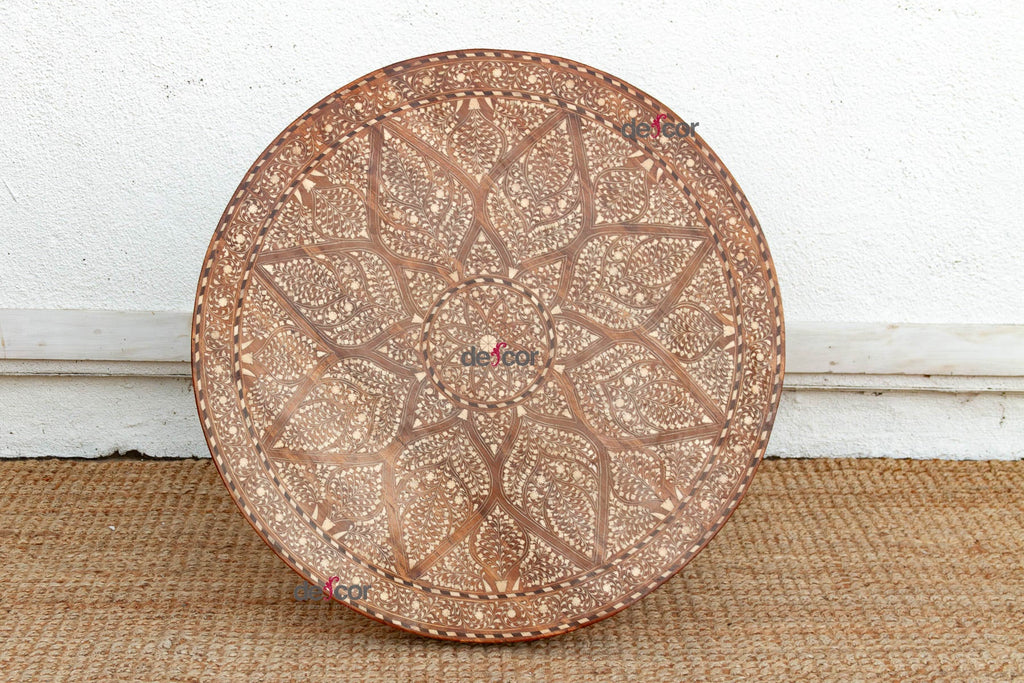 Fine 36" DM Floral Inday Center Table