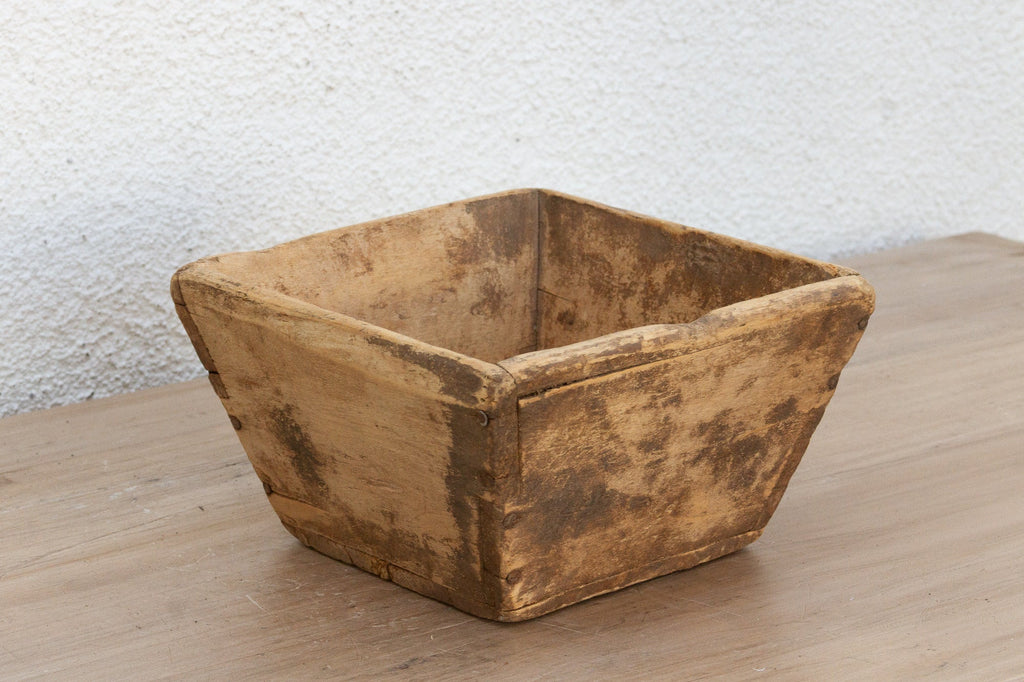 Charming Wood Basket w/Aged Patina