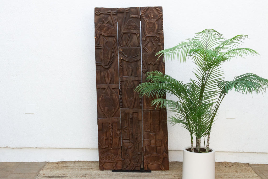 73" Tall Beautifully Carved African Nupe Door