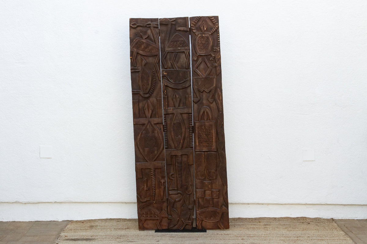 73" Tall Beautifully Carved African Nupe Door