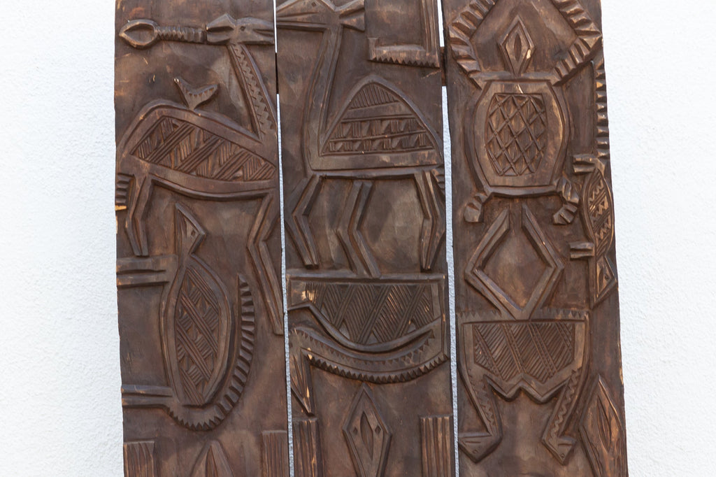 73" Tall Beautifully Carved African Nupe Door