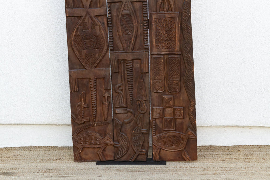 73" Tall Beautifully Carved African Nupe Door