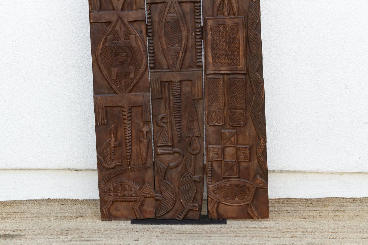 73" Tall Beautifully Carved African Nupe Door