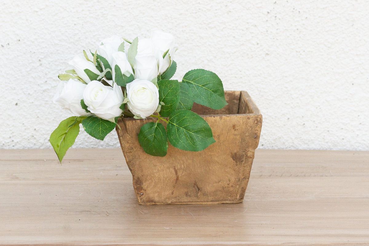 Primitive Wood Kitchen Storage Bucket