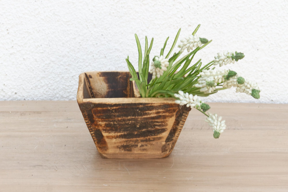 Distressed & Authentic Painted Grain Basket