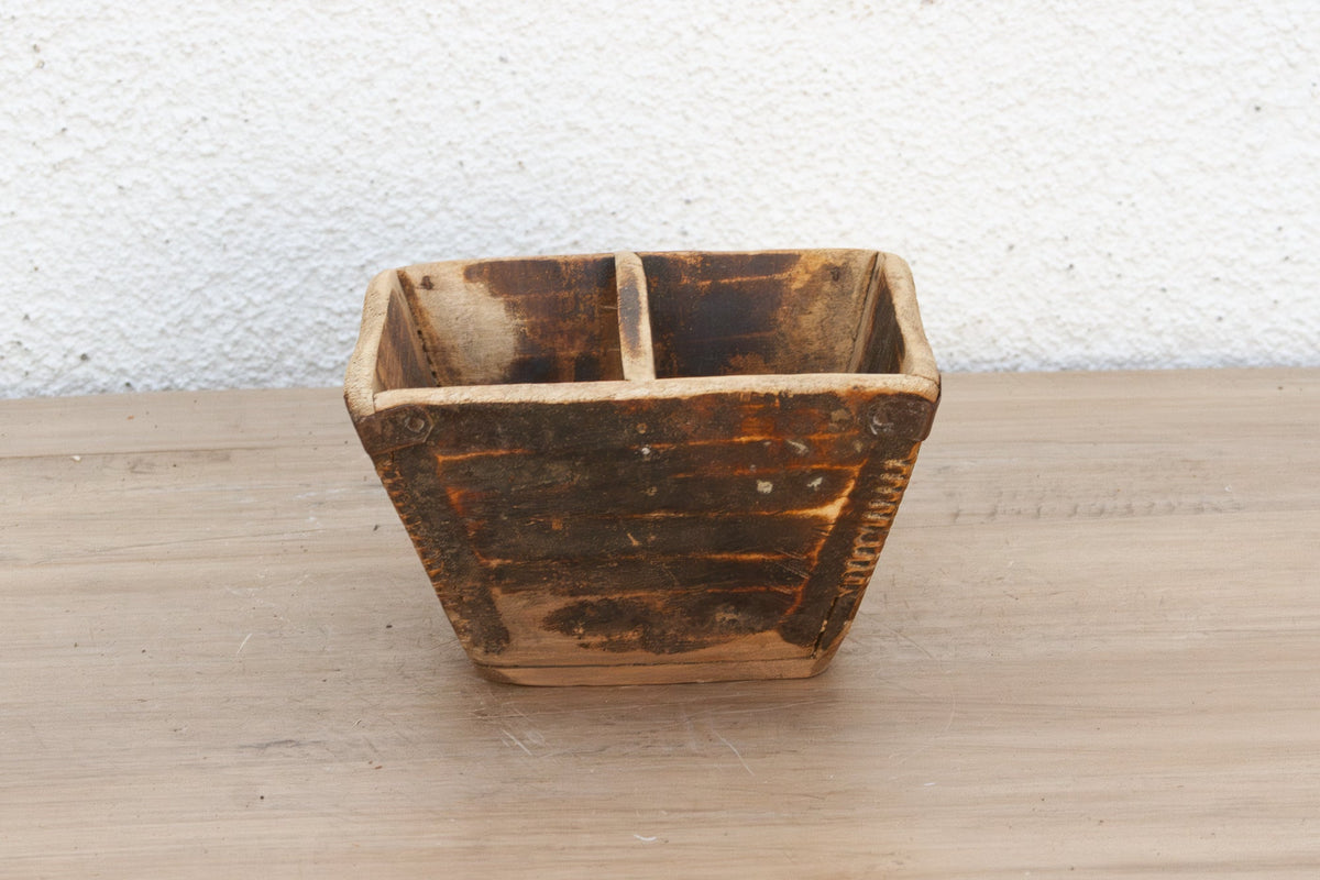 Distressed & Authentic Painted Grain Basket