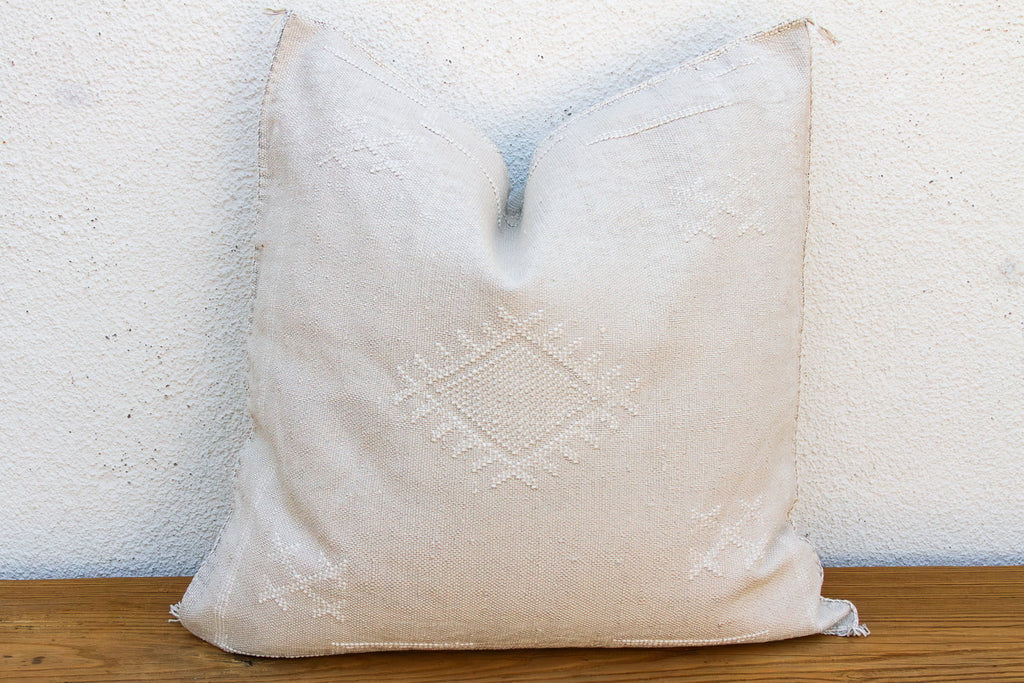 24" Dune Script Moroccan Silk Pillow