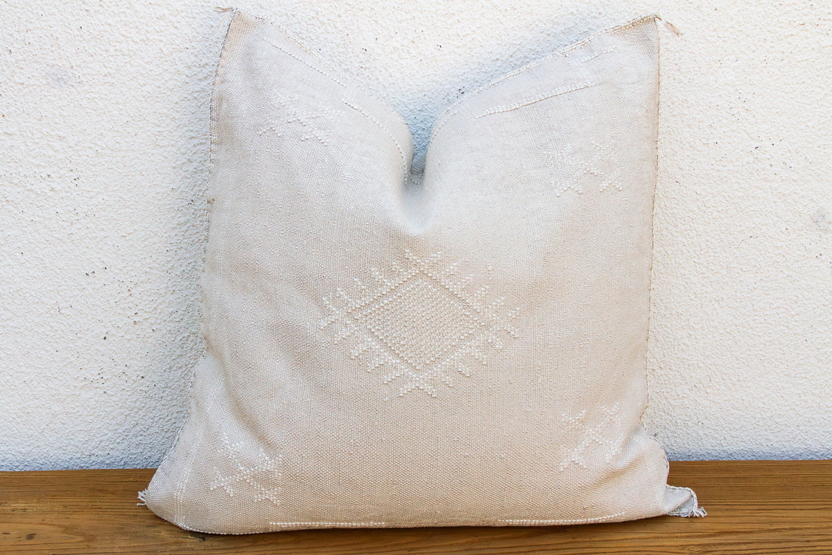 24" Dune Script Moroccan Silk Pillow