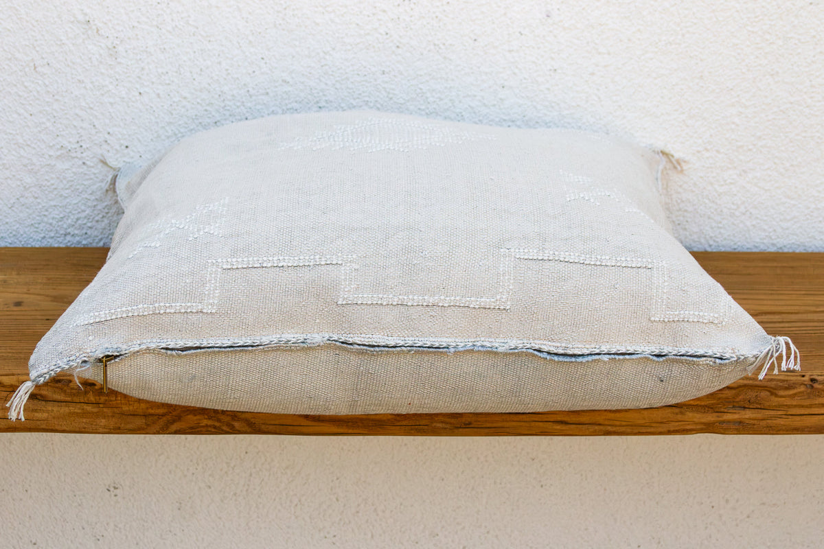 24" Dune Script Moroccan Silk Pillow
