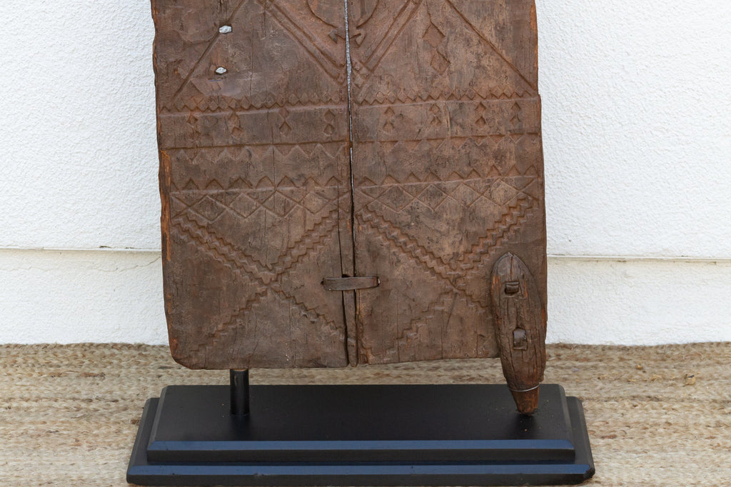 Ancestral Lizard Guardian Antique African Door