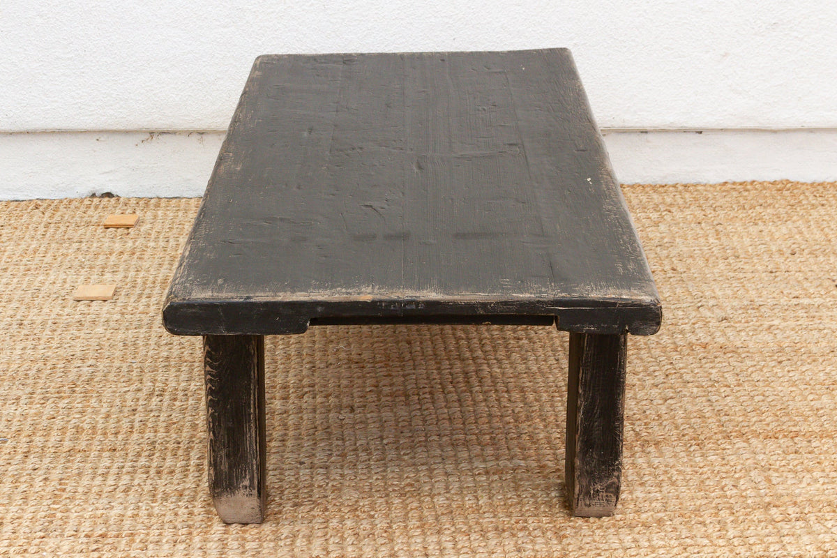 Rustic Farmhouse Patinated Black Coffee Table