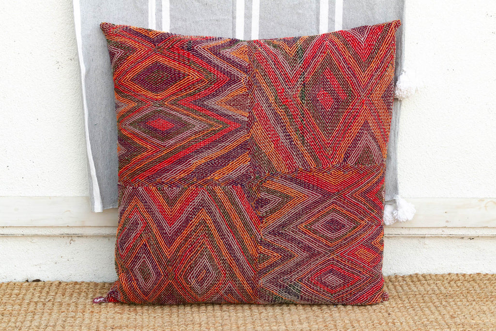 Antique Multicolor Chevron Pattern Saami Floor Lounger
