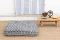 Hand Block Printed Black & White Floor Cushion