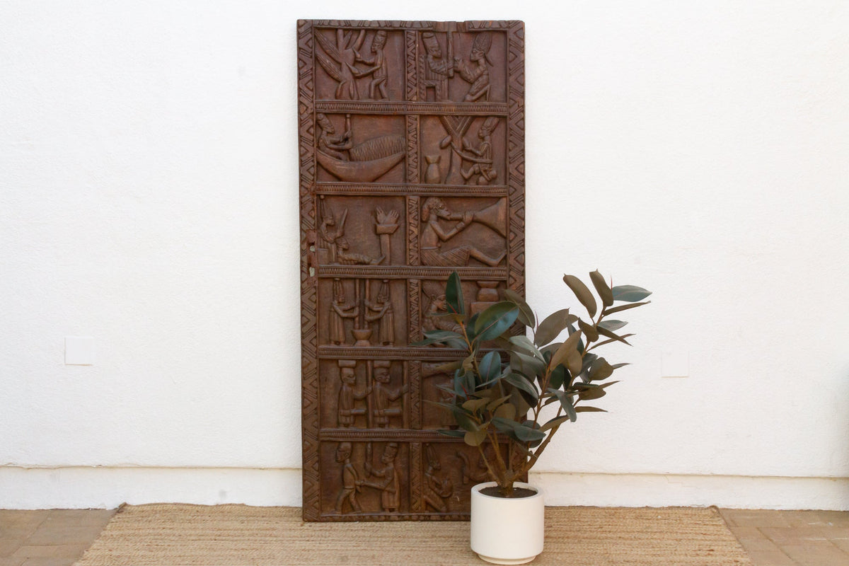 Early 20th Century Carved Yoruba Palace Door