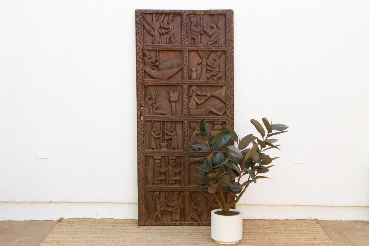 Early 20th Century Carved Yoruba Palace Door