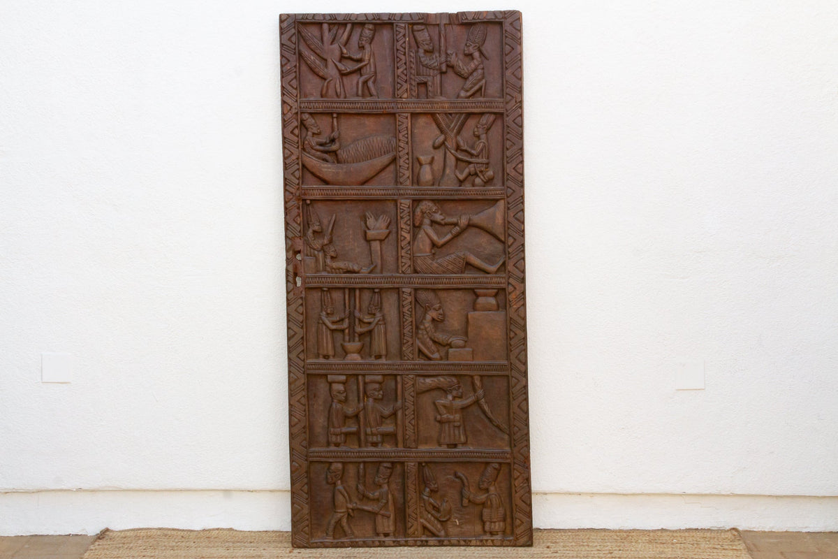 Early 20th Century Carved Yoruba Palace Door