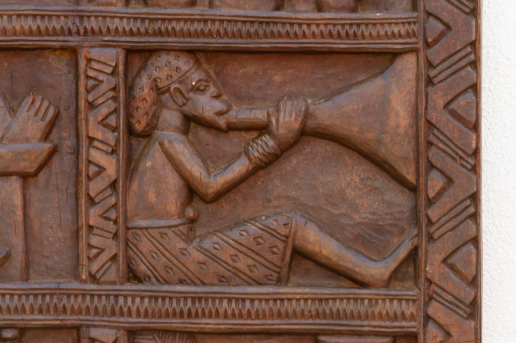 Early 20th Century Carved Yoruba Palace Door