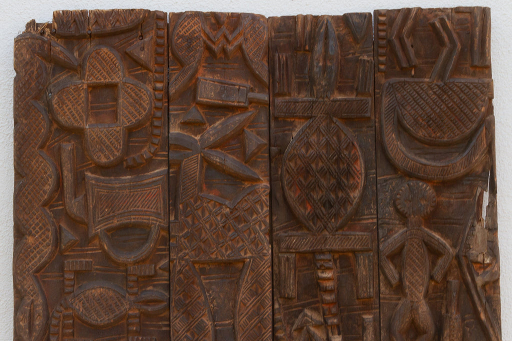 Authentic Niger River Nupe Carved Door
